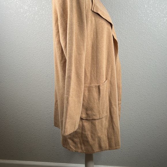 J. Crew 365 Tan Cardigan Open Minimalist Classic Merino Wool Blend Blazer Size M - Picture 4 of 7